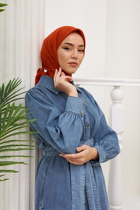 روسری نارنجی پنبه ای Silk Home - کد 731066120