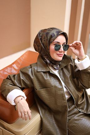 روسری خاکی İpek Tivil Silk Home - کد 792563066