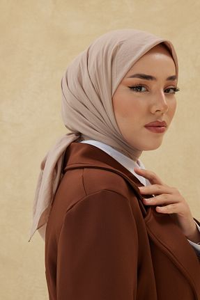 روسری قهوه ای پلی استر Silk Home - کد 780258218