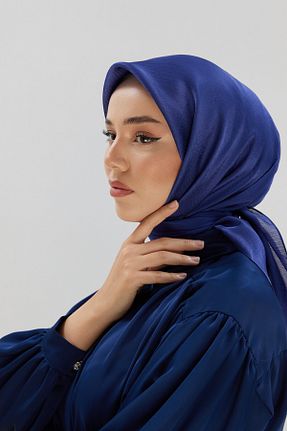 روسری سرمه ای پلی استر Silk Home - کد 775784367