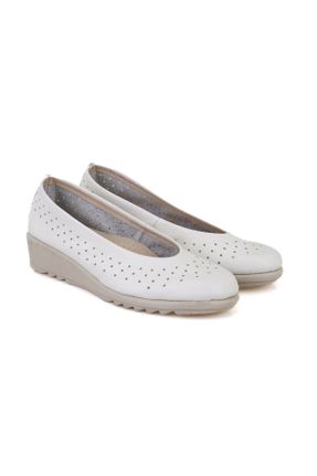 کفش کژوال سفید زنانه پاشنه کوتاه ( 4 - 1 cm ) پاشنه پر کد 815550213