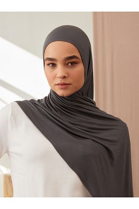 روسری طوسی 70 * 180 Femple Modest - کد 835917135