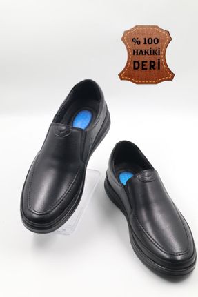 کفش کلاسیک مشکی مردانه چرم طبیعی پاشنه کوتاه ( 4 - 1 cm ) پاشنه ساده کد 147110941