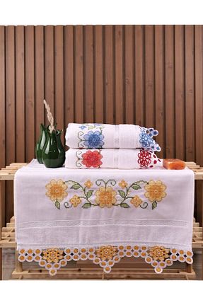 حوله سفید پنبه ای Pidora Textil - کد 455296200