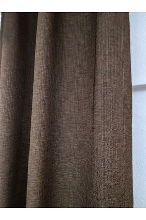 پرده زمینه قهوه ای پلی استر MebelPort Curtain - کد 753605325