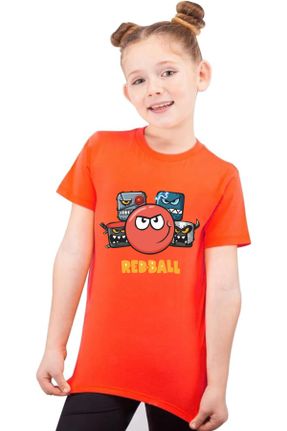 تی شرت نارنجی بچه گانه اورسایز کد 835787865