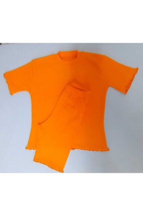 ست نوزادی نارنجی بچه گانه پنبه (نخی) کد 685224141