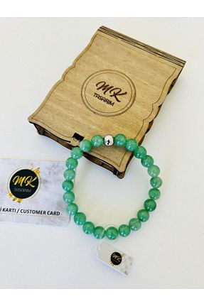 دستبند جواهر سبز زنانه سنگ طبیعی MK tasarım - کد 750097814