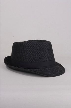 کلاه مشکی زنانه حصیر mercantoptan - کد 244625868