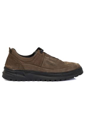 کفش کژوال طوسی مردانه چرم طبیعی پاشنه کوتاه ( 4 - 1 cm ) پاشنه ساده کد 686005461