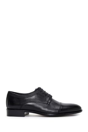 کفش کلاسیک مشکی مردانه چرم طبیعی پاشنه کوتاه ( 4 - 1 cm ) کد 803919122