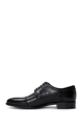 کفش کلاسیک مشکی مردانه چرم طبیعی پاشنه کوتاه ( 4 - 1 cm ) کد 803919122