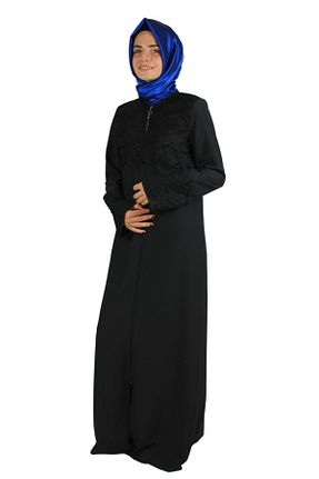 کلاه و ابایا مشکی زنانه پنبه ای Bluence - کد 48561112