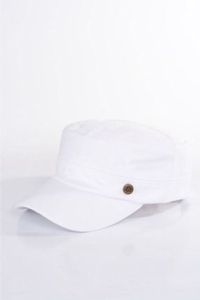 کلاه سفید زنانه پنبه (نخی) کد 664394493