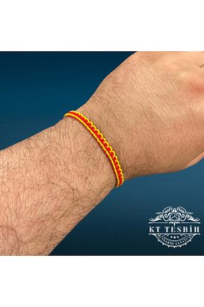 دستبند جواهر زرد زنانه Kt - کد 835876840