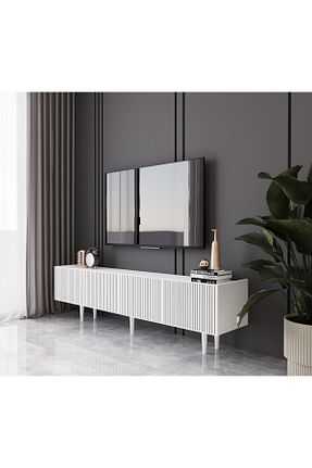 میز و پایه تلویزیون سفید MDF enwood - کد 799437893