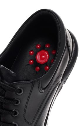 کفش کژوال مشکی مردانه چرم طبیعی پاشنه کوتاه ( 4 - 1 cm ) پاشنه ساده کد 797541363