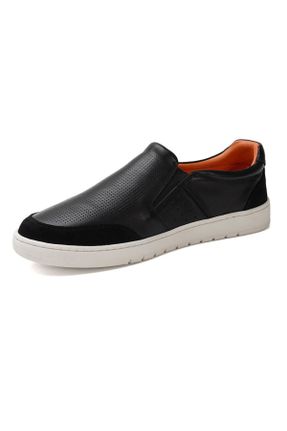 کفش کژوال مشکی مردانه چرم طبیعی پاشنه کوتاه ( 4 - 1 cm ) پاشنه ساده کد 767783239