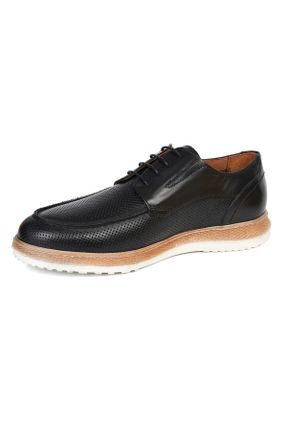 کفش کلاسیک مشکی مردانه چرم طبیعی پاشنه کوتاه ( 4 - 1 cm ) پاشنه ساده کد 694964647