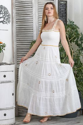 لباس سفید زنانه بافتنی Chiccy - کد 811688562