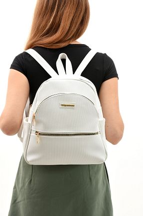 کوله پشتی سفید زنانه سایز متوسط unique crane bags - کد 835922224