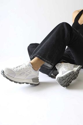 کفش اسنیکر سفید زنانه بند دار Limoya - کد 835919031