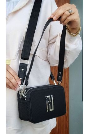 کیف دوشی مشکی زنانه چرم مصنوعی Just Polo - کد 775338545