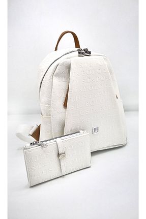 کوله پشتی سفید زنانه سایز متوسط Just Polo - کد 638799625