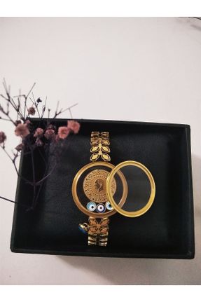 دستبند استیل طلائی زنانه استیل ضد زنگ کد 804899288