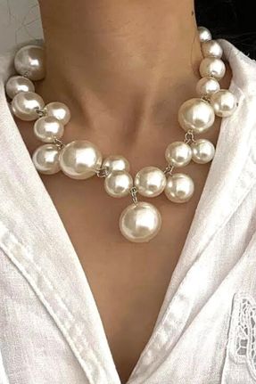 گردنبند جواهر سفید زنانه کد 358359277