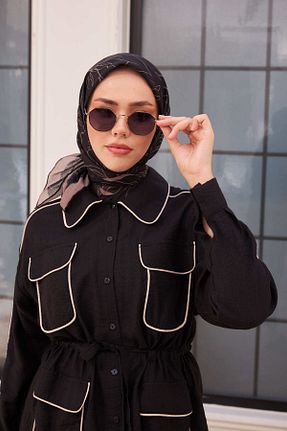 روسری مشکی پنبه ای Silk Home - کد 742788341