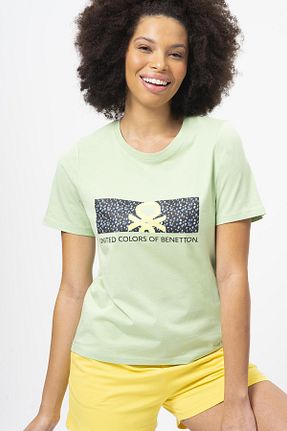 تیشرت سبز زنانه رگولار United Colors of Benetton - کد 796348802