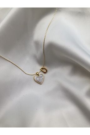 گردنبند جواهر سفید زنانه روکش طلا کد 180943590