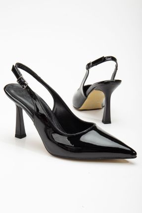 کفش پاشنه بلند کلاسیک مشکی زنانه پاشنه نازک پاشنه متوسط ( 5 - 9 cm ) چرم لاکی کد 815392082