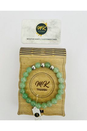 دستبند جواهر سبز زنانه سنگ طبیعی MK tasarım - کد 794225394
