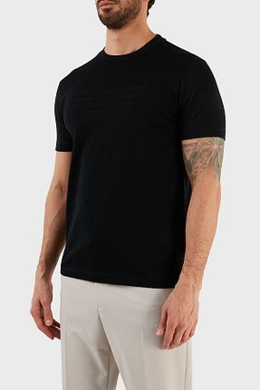 تیشرت سرمه ای مردانه رگولار Emporio Armani - کد 756056233