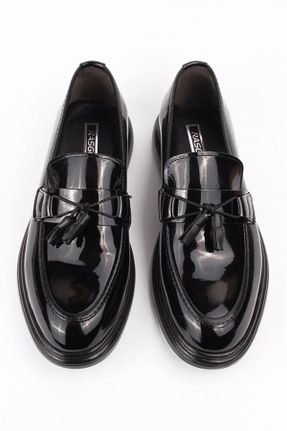 کفش کلاسیک مشکی مردانه چرم لاکی پاشنه کوتاه ( 4 - 1 cm ) پاشنه پر کد 799829464
