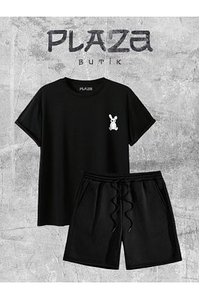 ست بالاتنه و پائین تنه مشکی زنانه بافتنی Plaza Butik - کد 835809775