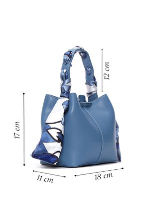 کیف دوشی آبی زنانه چرم مصنوعی کد 810543999
