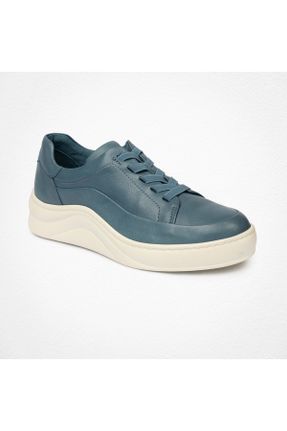 کفش کژوال آبی زنانه چرم طبیعی پاشنه کوتاه ( 4 - 1 cm ) پاشنه ساده کد 817863018