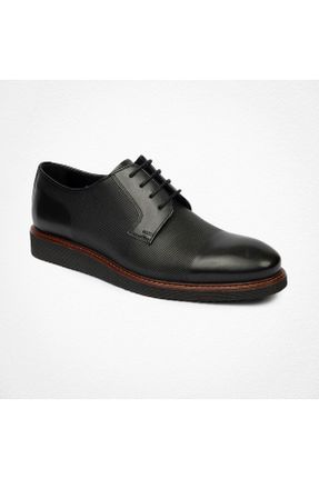 کفش کلاسیک مشکی مردانه چرم طبیعی پاشنه کوتاه ( 4 - 1 cm ) پاشنه ساده کد 817861722