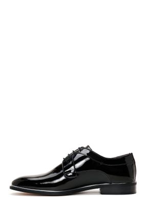 کفش کلاسیک مشکی مردانه چرم طبیعی پاشنه کوتاه ( 4 - 1 cm ) کد 803849867