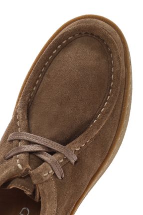 کفش کلاسیک قهوه ای زنانه چرم طبیعی پاشنه کوتاه ( 4 - 1 cm ) کد 806401020