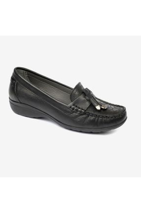 کفش کژوال مشکی زنانه چرم طبیعی پاشنه کوتاه ( 4 - 1 cm ) پاشنه ساده کد 824645401