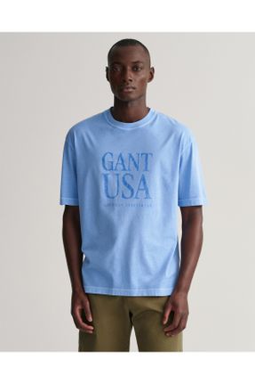 تی شرت آبی مردانه رگولار یقه گرد کد 679379798