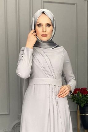 شال طوسی زنانه شیفون کد 234023747