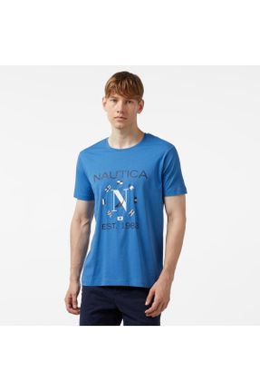 تی شرت آبی مردانه رگولار یقه گرد کد 831251494