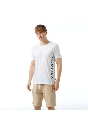 تی شرت سفید مردانه رگولار یقه گرد کد 831001828