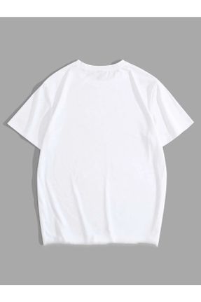 تی شرت سفید زنانه اورسایز یقه گرد پنبه (نخی) تکی کد 705133129