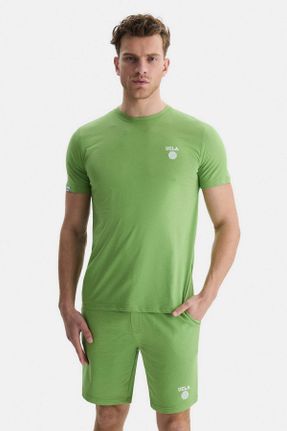 تی شرت سبز مردانه رگولار یقه گرد تکی کد 819448923